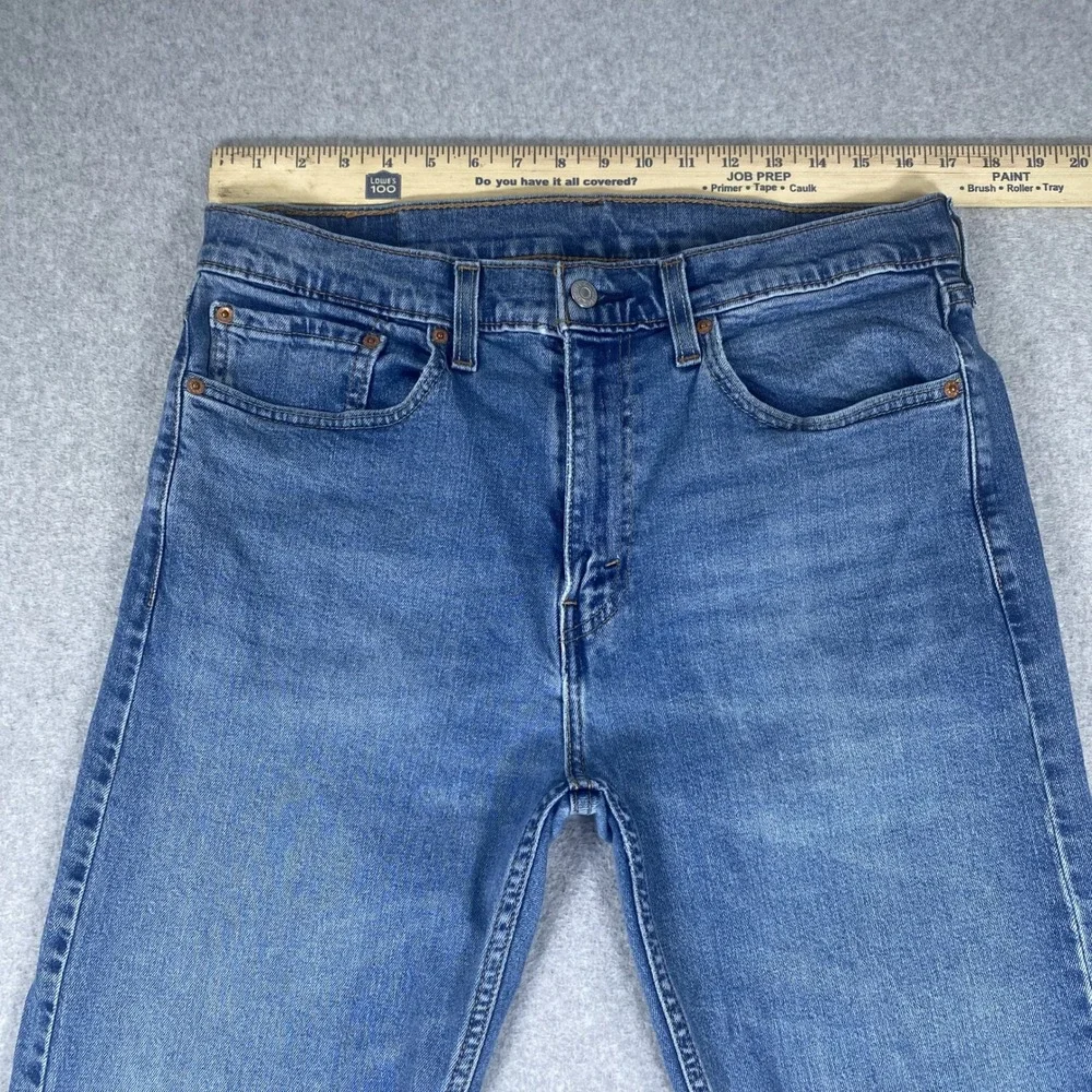 Levi's 505 Regular Fit Jeans Mens 34x30 Blue Straight Leg Stretch